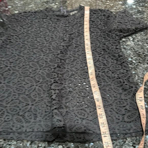 Loft lace ,sheer ,turtleneck women tops, - Picture 5 of 9